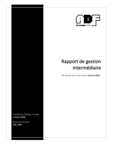 Miniature ADF Group Rapport trimestriel fy2027-q1