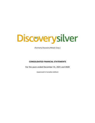 Thumbnail Discovery Silver Corp. Financial Statement 2021