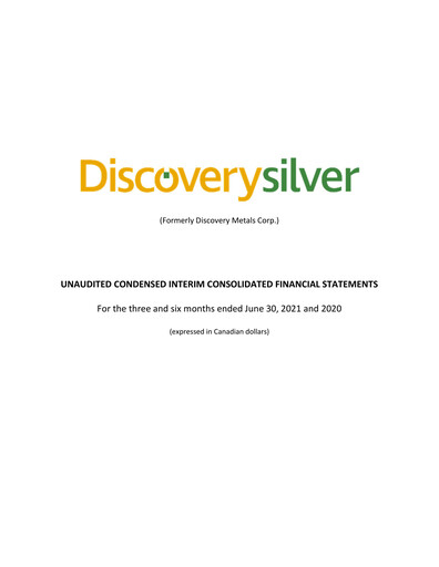 Vorschaubild Discovery Silver Corp. Quartalsbericht 2021-q2