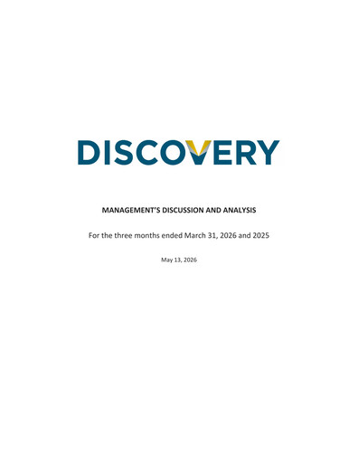 Vorschaubild Discovery Silver Corp. Quartalsbericht 2026-q1