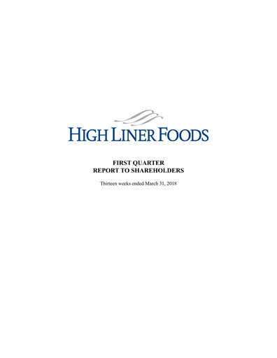 Thumbnail High Liner Foods Quarterly Report 2018-q1
