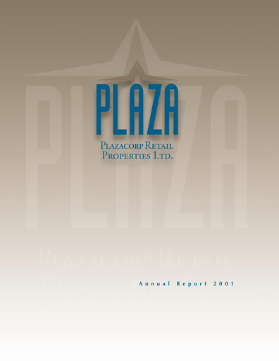 Thumbnail Plaza Retail REIT Annual Report 2001