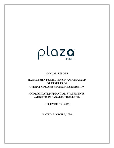 Thumbnail Plaza Retail REIT Annual Report 2025