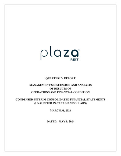 Thumbnail Plaza Retail REIT Quarterly Report 2024-q1