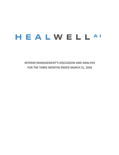 Thumbnail Healwell AI Quarterly Report 2026-q1