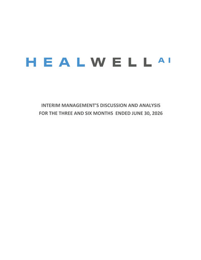 Vorschaubild Healwell AI Quartalsbericht 2026-q2