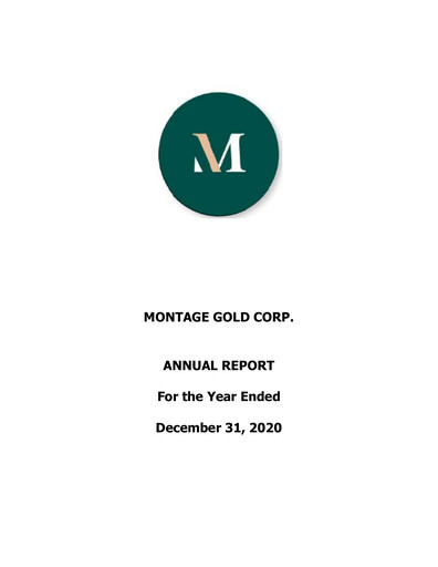 Thumbnail Montage Gold Corp. Annual Report 2020