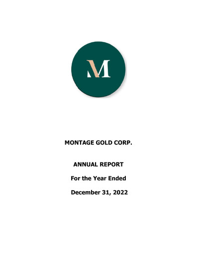 Thumbnail Montage Gold Corp. Annual Report 2022