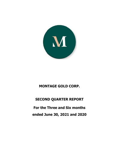 Thumbnail Montage Gold Corp. Quarterly Report 2021-q2