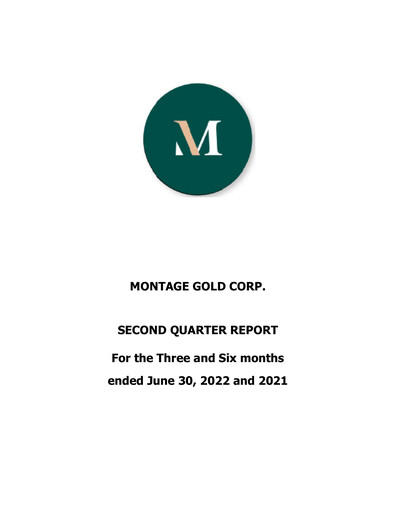 Thumbnail Montage Gold Corp. Quarterly Report 2022-q2