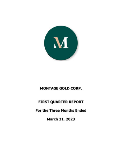Thumbnail Montage Gold Corp. Quarterly Report 2023-q1
