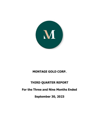 Thumbnail Montage Gold Corp. Quarterly Report 2023-q3