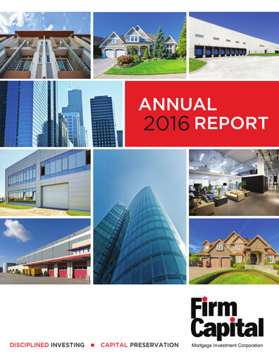Vorschaubild Firm Capital Mortgage Investment Corporation Jahresbericht 2016