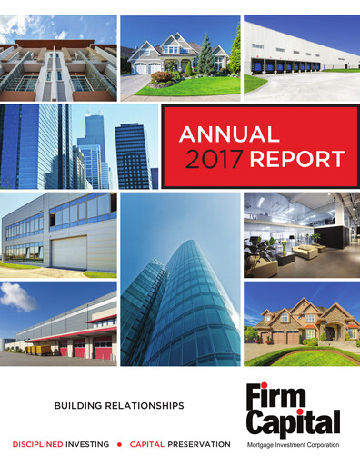 Vorschaubild Firm Capital Mortgage Investment Corporation Jahresbericht 2017