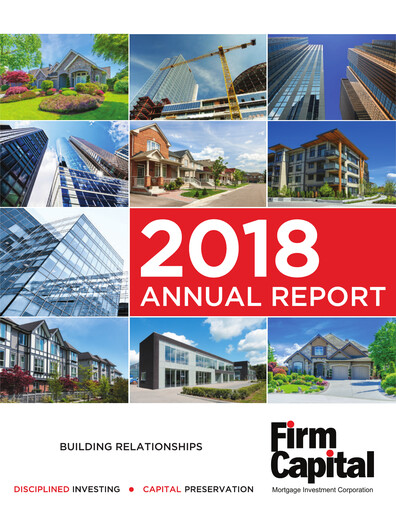 Vorschaubild Firm Capital Mortgage Investment Corporation Jahresbericht 2018