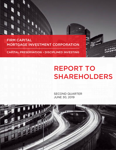 Thumbnail Firm Capital Mortgage Investment Corporation Quarterly Report 2019-q2