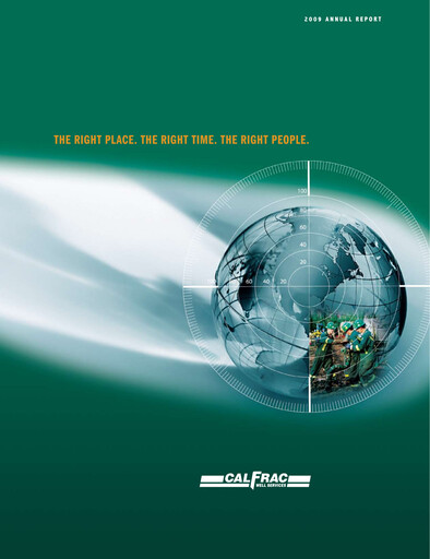 Thumbnail Calfrac Well Services Annual Report 2009