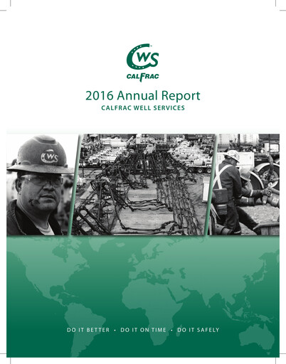 Thumbnail Calfrac Well Services Annual Report 2015