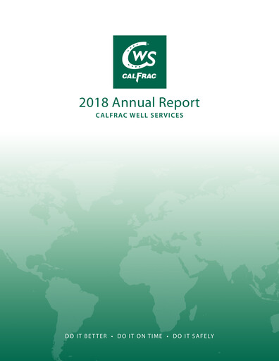 Thumbnail Calfrac Well Services Annual Report 2018