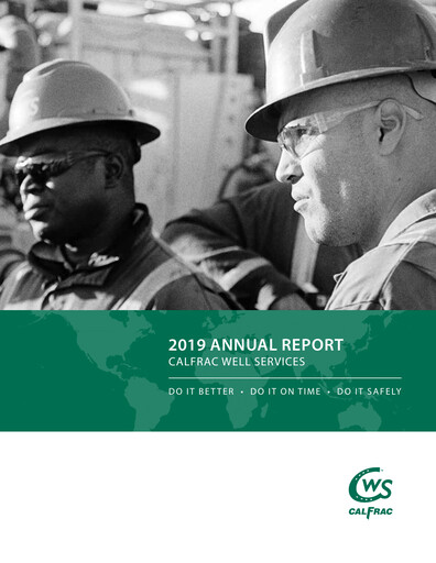 Thumbnail Calfrac Well Services Annual Report 2019