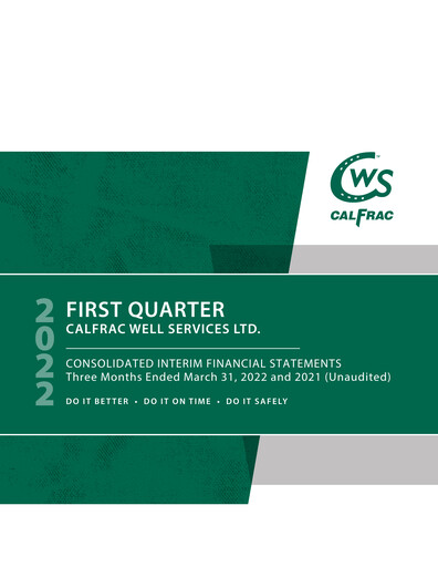 Thumbnail Calfrac Well Services Financial Statement 2022-q1