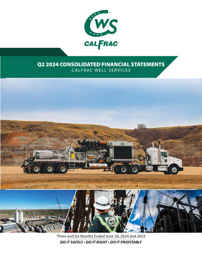 Thumbnail Calfrac Well Services Financial Statement 2024-q2
