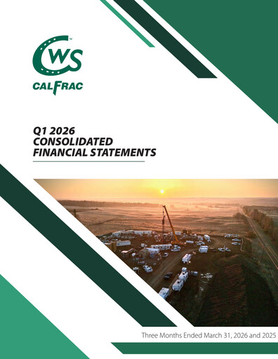Thumbnail Calfrac Well Services Financial Statement 2026-q1