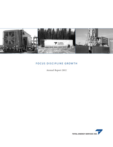 Thumbnail Total Energy Services Annual Report 2012