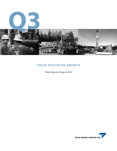 Vorschaubild Total Energy Services Quartalsbericht 2011-q3