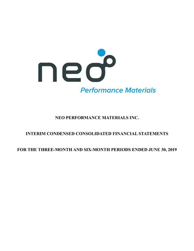 Thumbnail Neo Performance Materials Quarterly Report 2019-q2