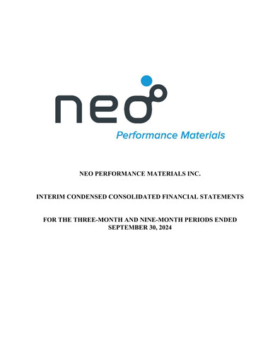Thumbnail Neo Performance Materials Quarterly Report 2024-q3