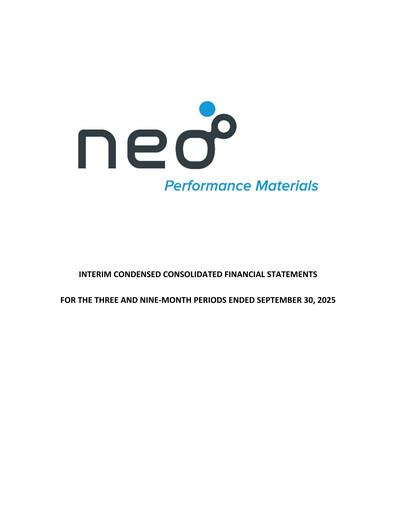 Thumbnail Neo Performance Materials Quarterly Report 2025-q3