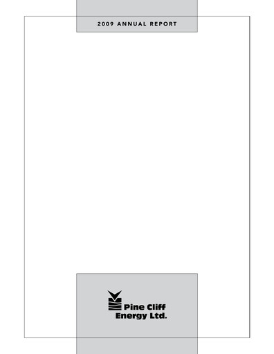 Thumbnail Pine Cliff Energy Annual Report 2009