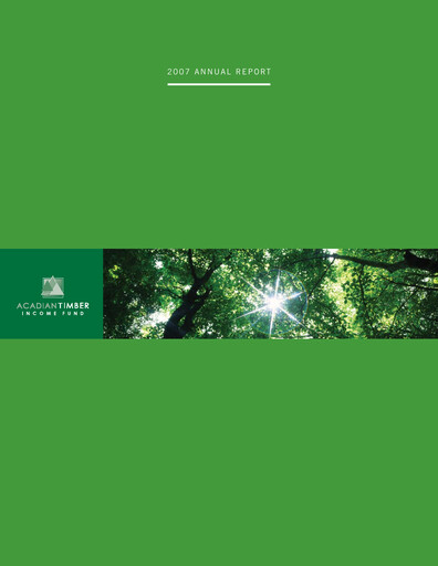 Thumbnail Acadian Timber Annual Report 2007