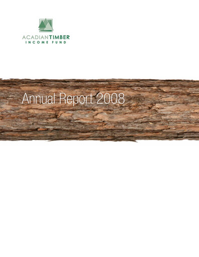 Thumbnail Acadian Timber Annual Report 2008