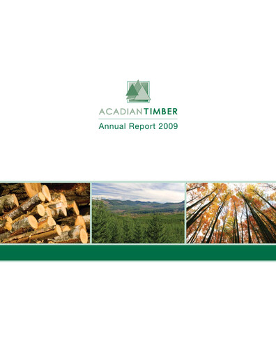 Thumbnail Acadian Timber Annual Report 2009