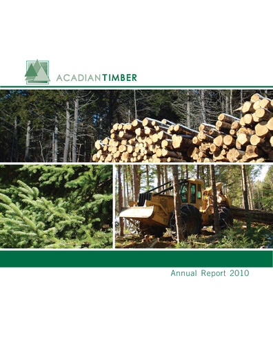 Thumbnail Acadian Timber Annual Report 2010