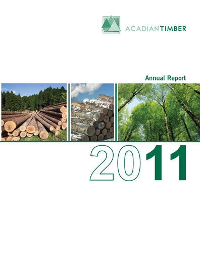 Thumbnail Acadian Timber Annual Report 2011