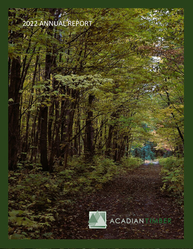Thumbnail Acadian Timber Annual Report 2022