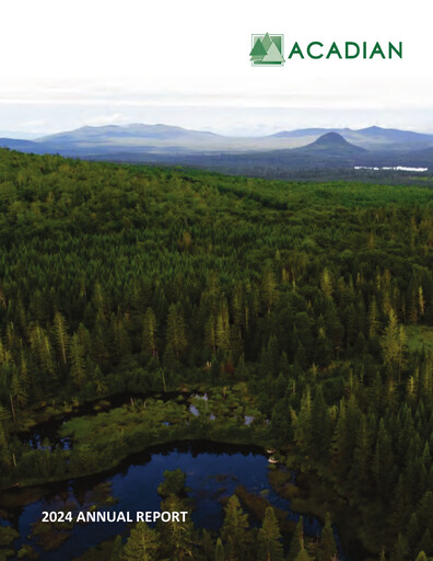Thumbnail Acadian Timber Annual Report 2024