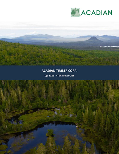 Thumbnail Acadian Timber Quarterly Report 2025-q1