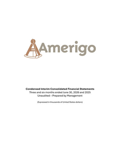 Thumbnail Amerigo Resources Financial Statement 2026-q2