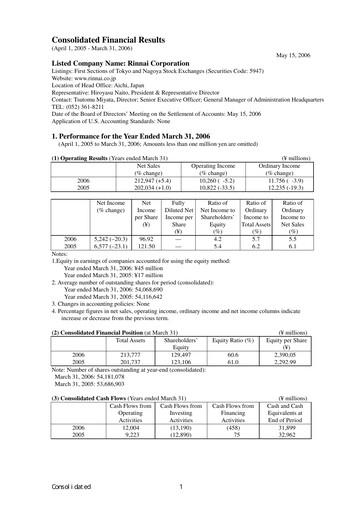 Thumbnail Rinnai Corporation Financial Statement fy2006