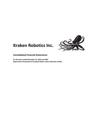 Thumbnail Kraken Robotics Financial Statement 2025