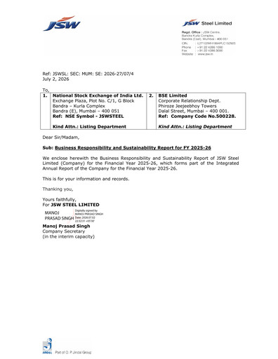 Thumbnail JSW Steel ESG Report 2025-2026