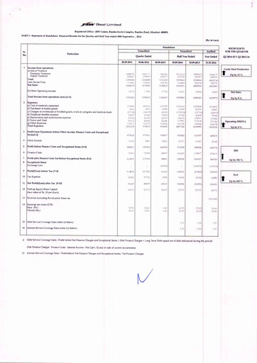 Thumbnail JSW Steel Quarterly Report 2014-q2