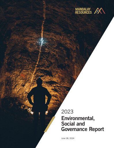 Thumbnail Mandalay Resources ESG Report 2023