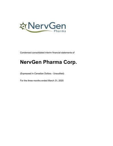 Thumbnail NervGen Pharma Financial Statement 2020-q1