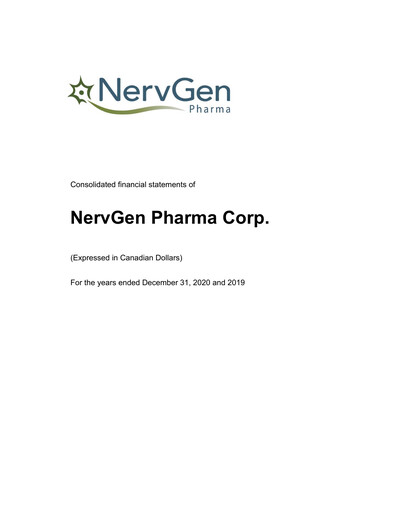 Thumbnail NervGen Pharma Financial Statement 2020