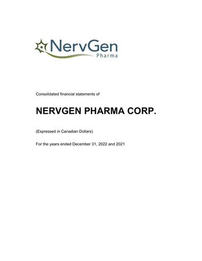 Thumbnail NervGen Pharma Financial Statement 2022